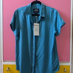 WILDFANG The Empower Piped Short Sleeve Button Up